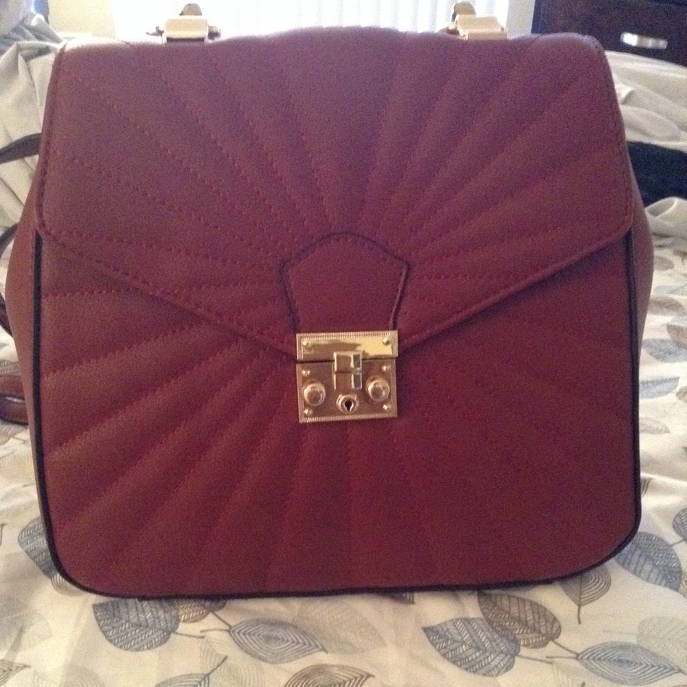 Red leather bag